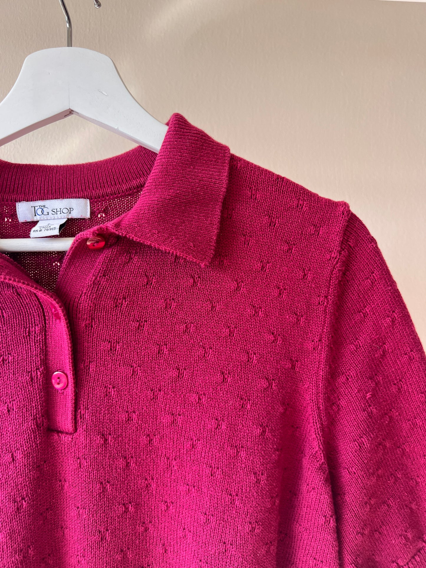 80's Pointelle Knit Top