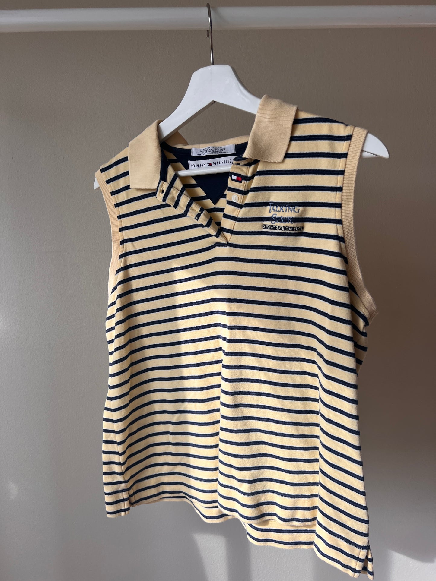 Striped Golf Polo Tank