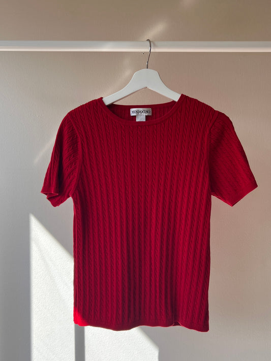 90's Mini Cable Knit Top