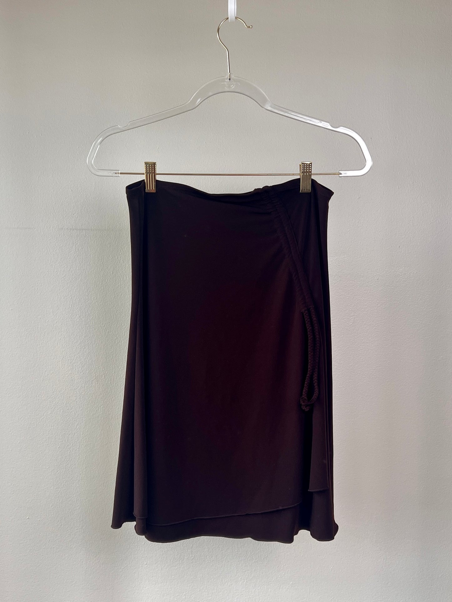 Y2K Brown Midi Skirt
