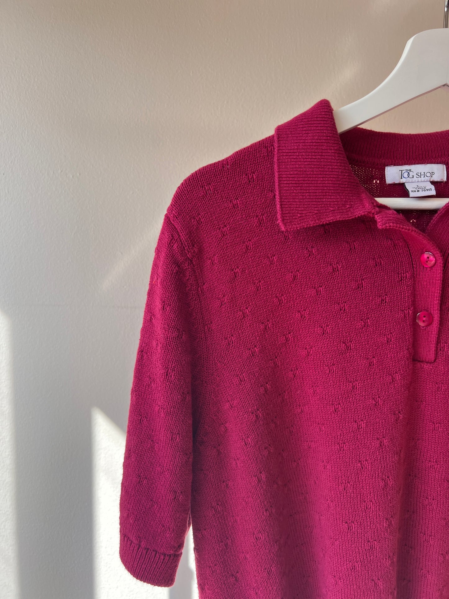 80's Pointelle Knit Top