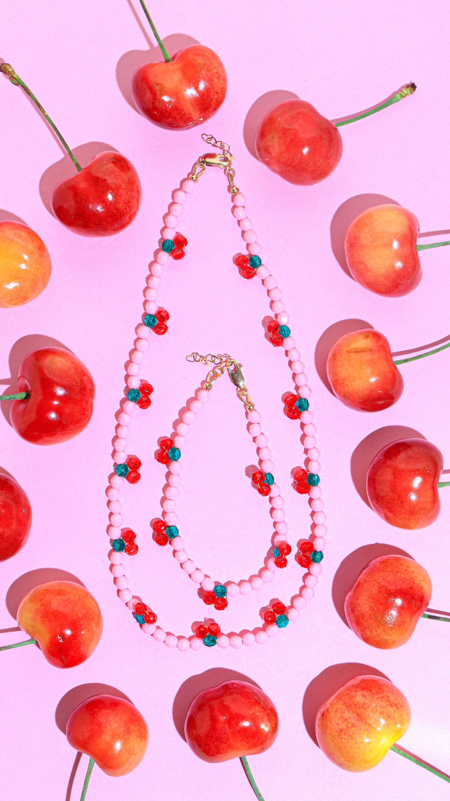Pink Cherry Pie Bracelet