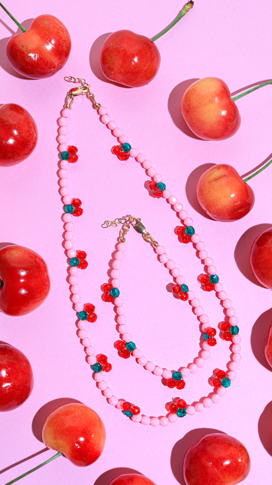 Pink Cherry Pie Bracelet