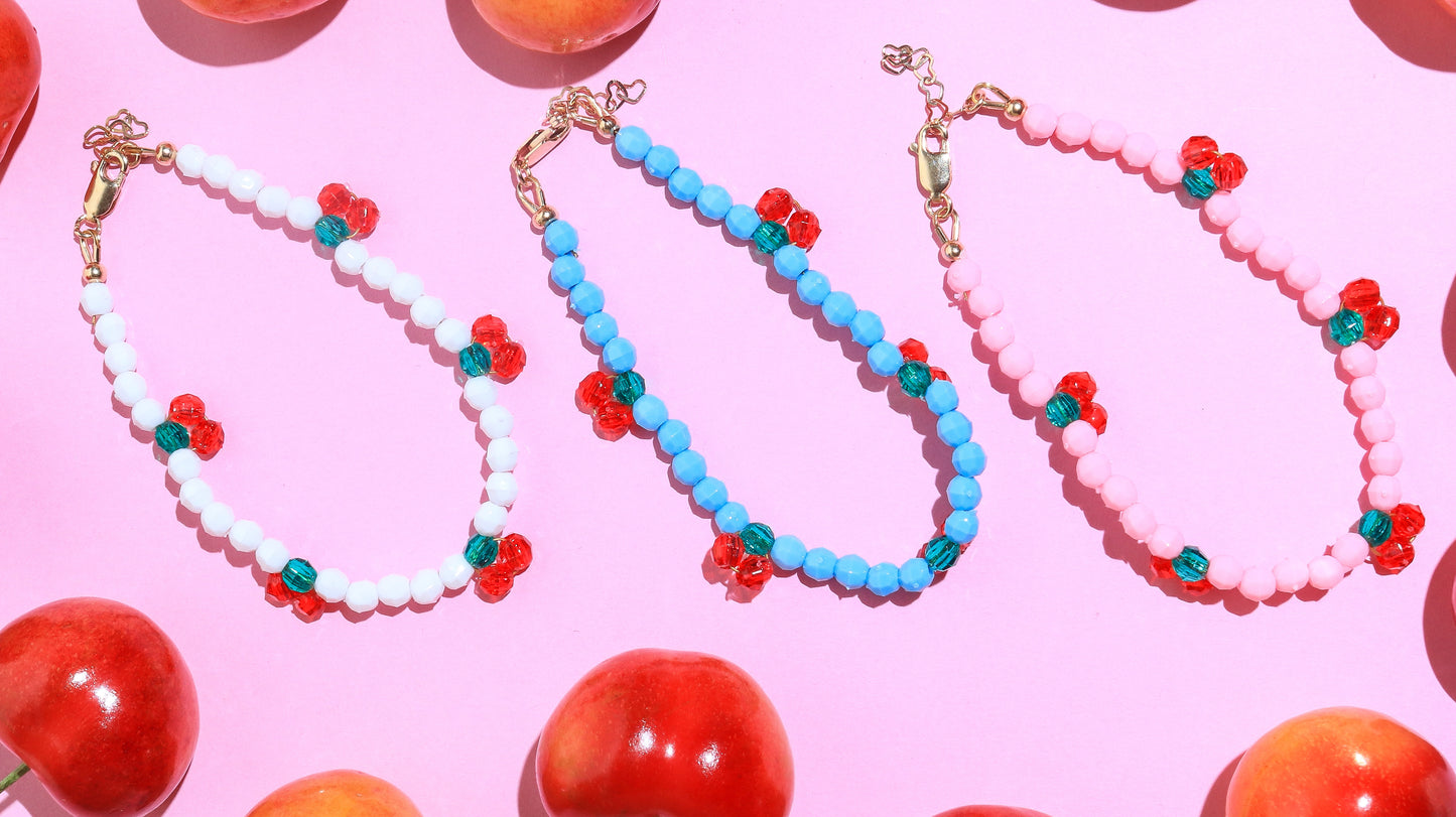 Pink Cherry Pie Bracelet