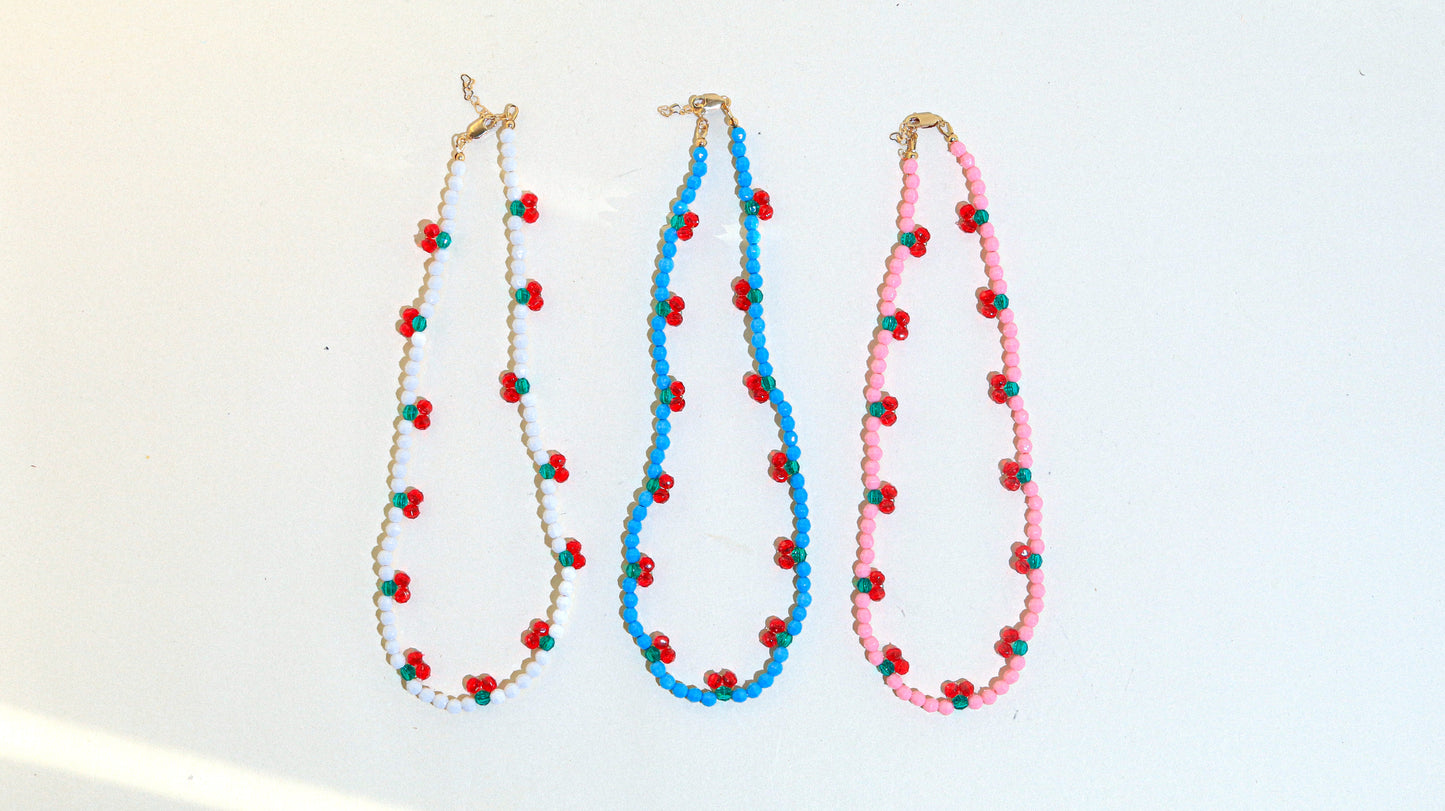 Pink Cherry Pie Necklace