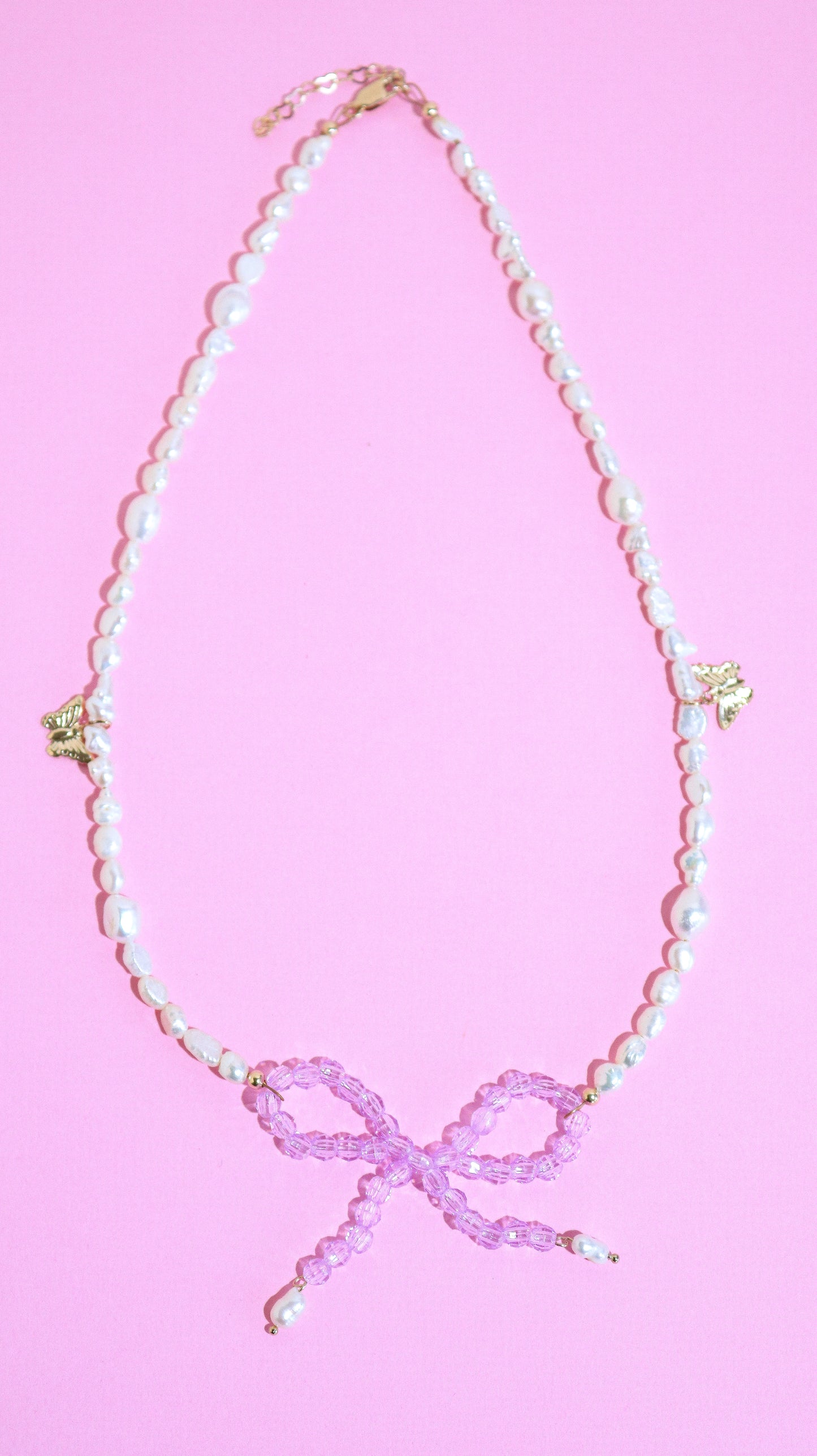 Pearl Bow Necklace