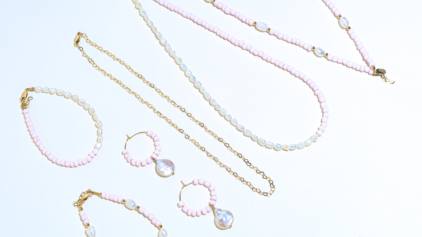 Blush Paradise Hoops
