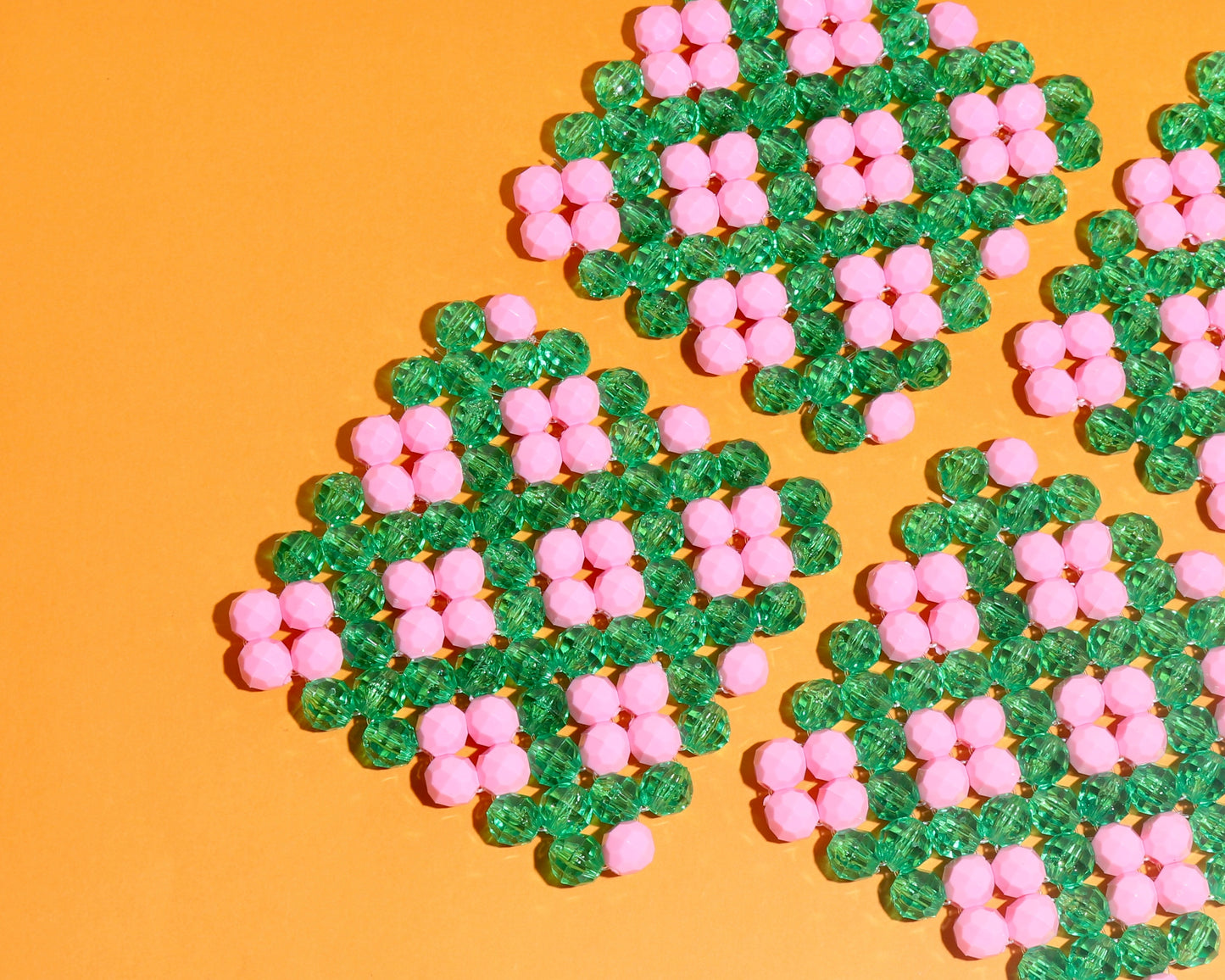 Beaded Coasters - Pasteque
