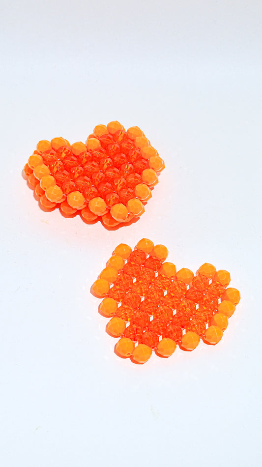 Heart Coaster - Orange Jubilee