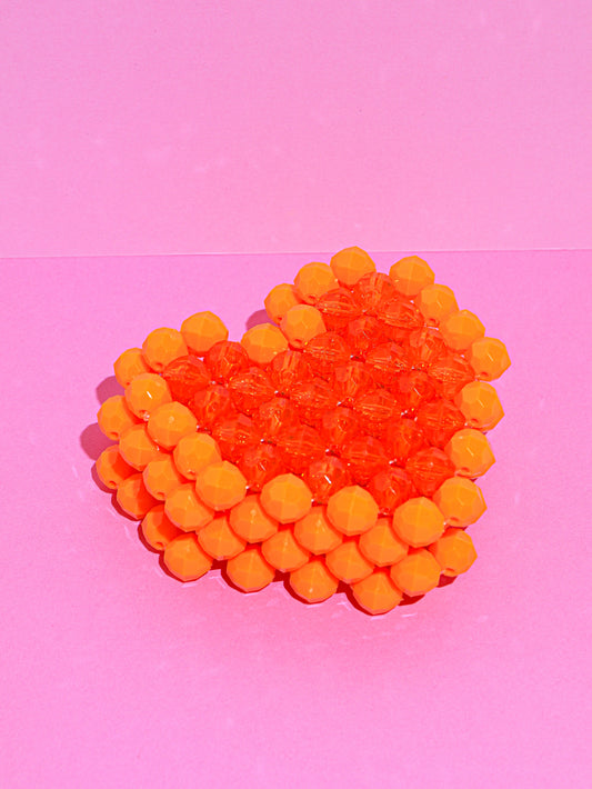 Heart Coaster - Orange Jubilee