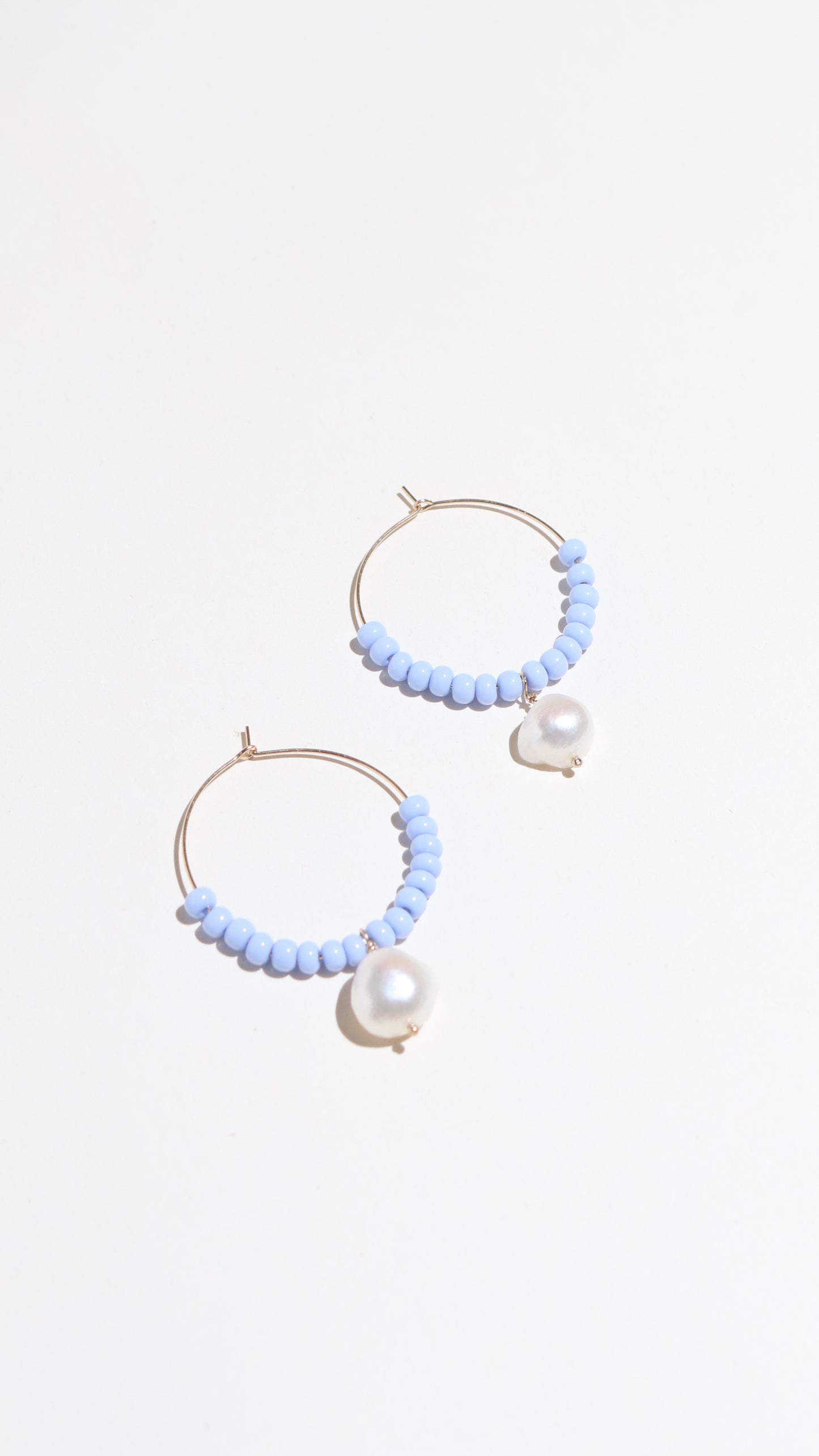 December Spring Drop Hoop Earrings