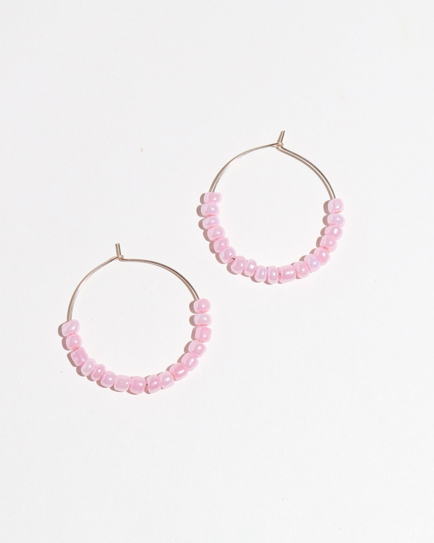 Pink Hoop Earrings