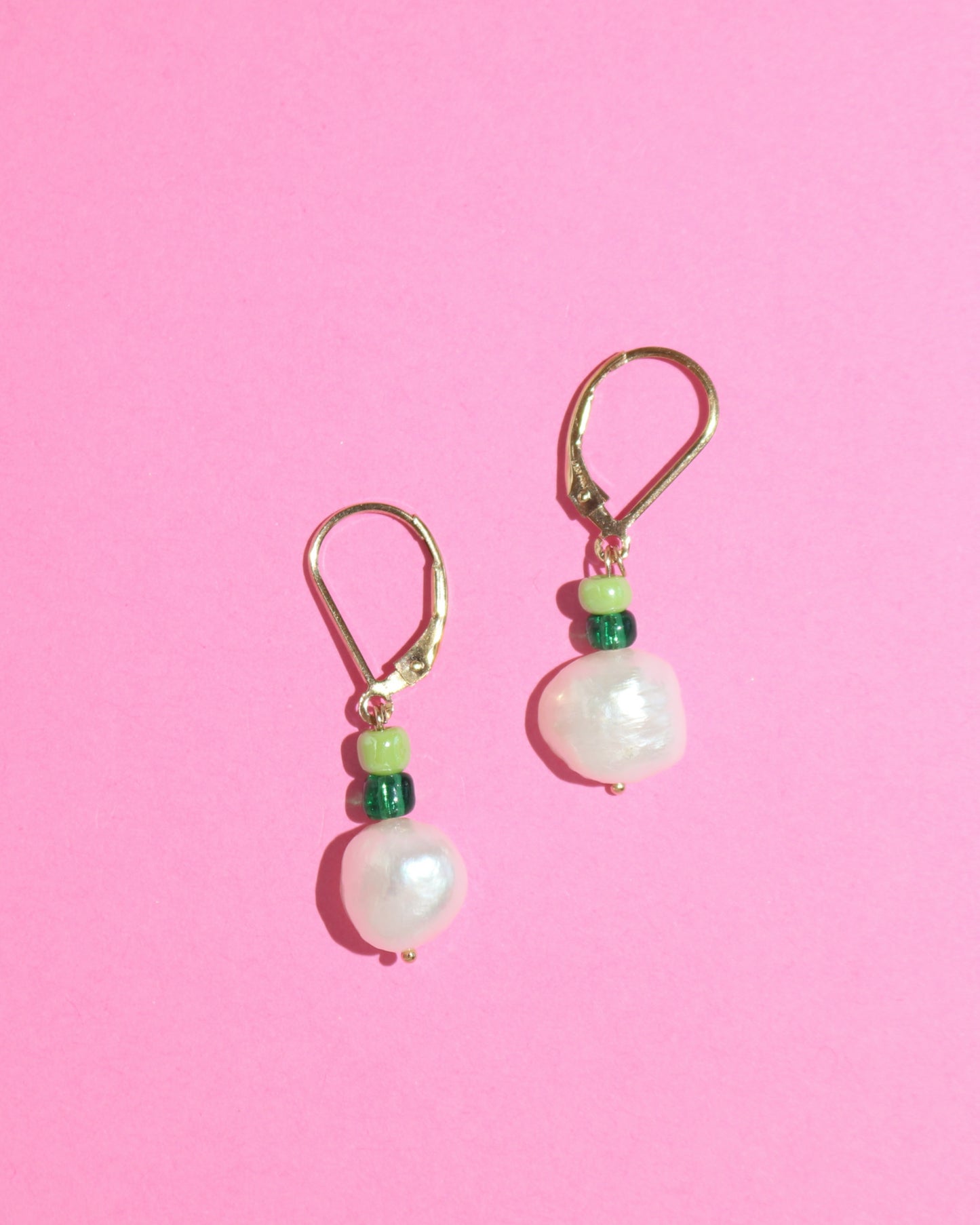 Emerald Dream Pearl Drop Earring
