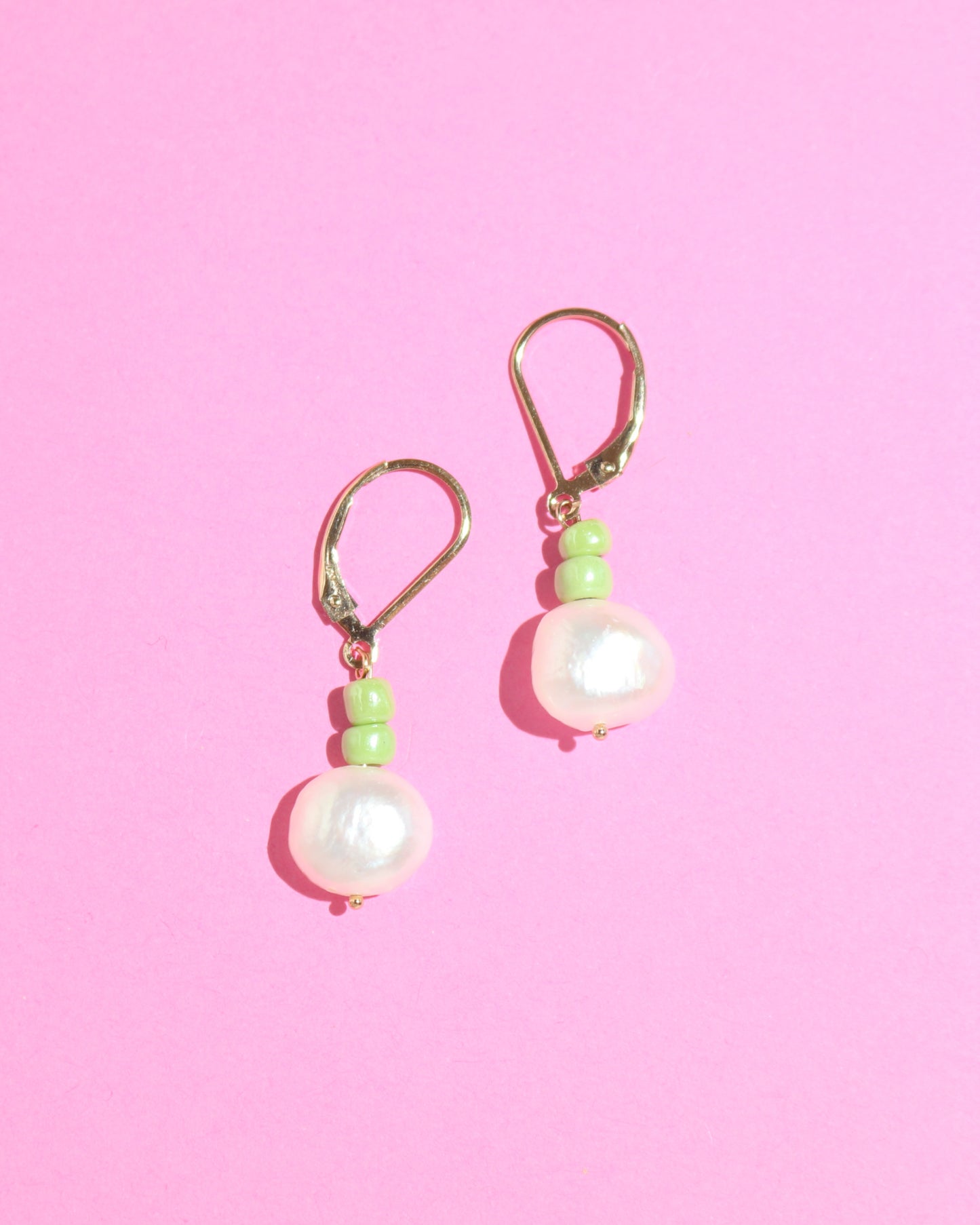 Sage Pearl Drop Earring