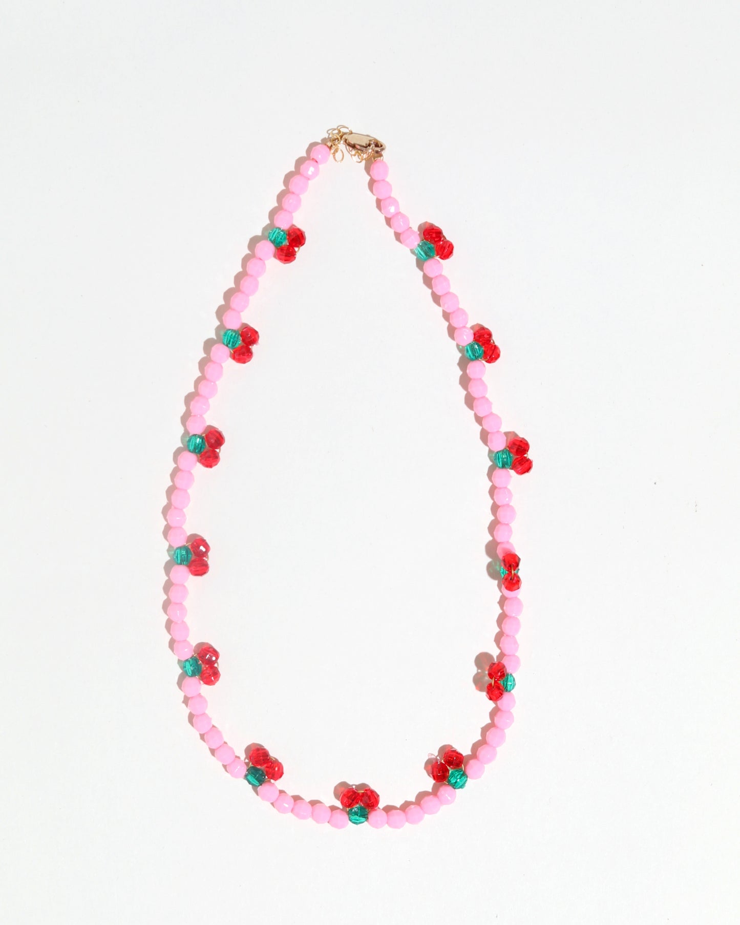Pink Cherry Pie Necklace