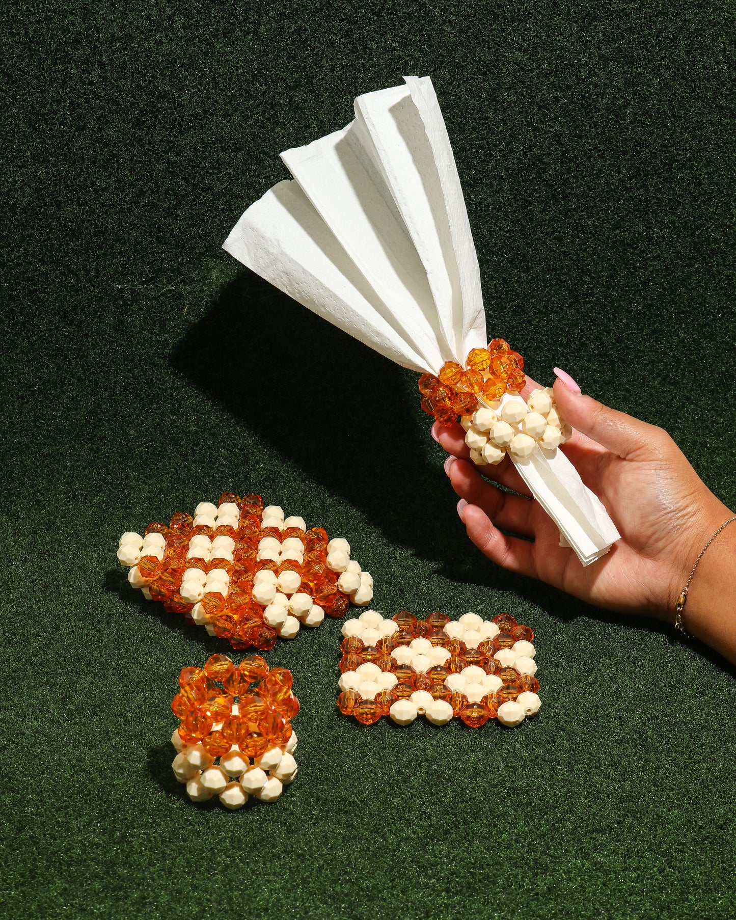 Beaded Napkin Rings - Old Fashioned (F22)