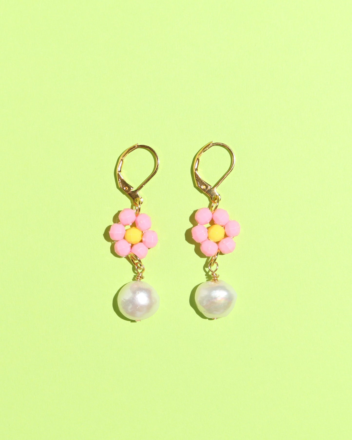 Daisy Pearl Drop Earrings