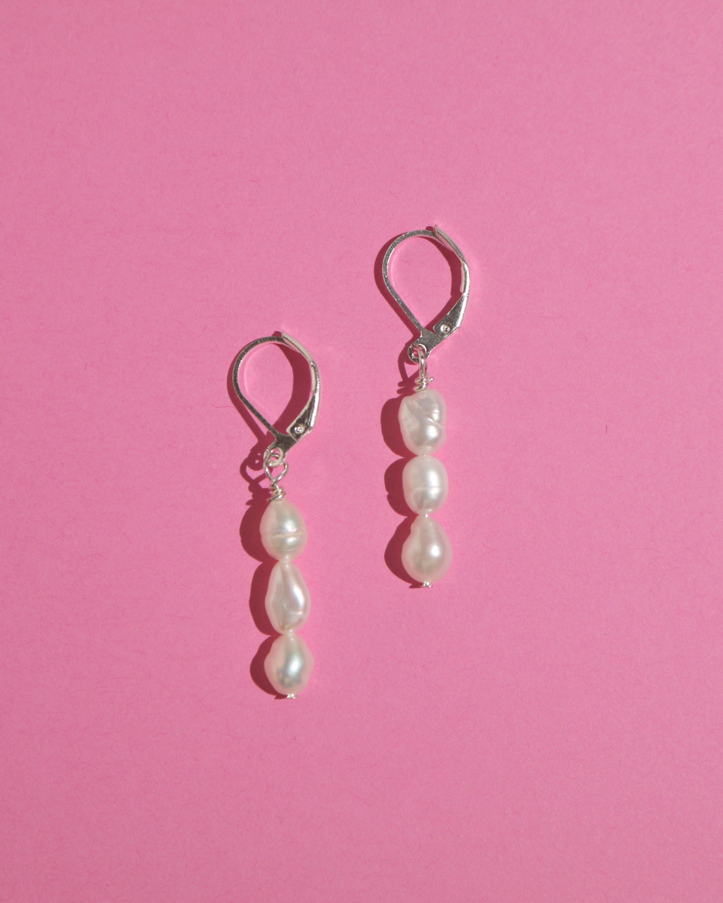 Triple Pearl Earrings