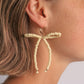 Mini Bow Earrings - Ivory