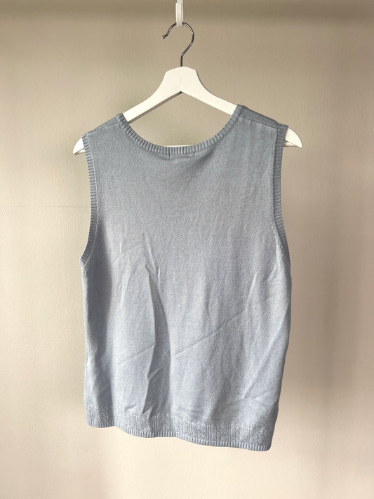 Muted Blue Knit Tank