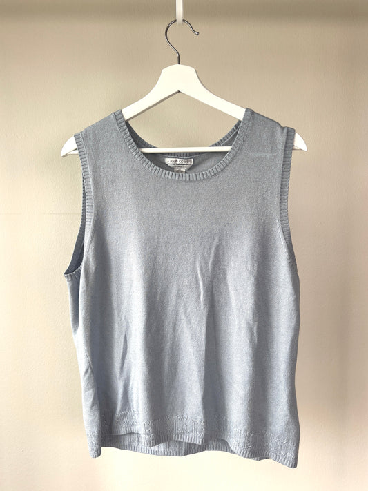 Muted Blue Knit Tank