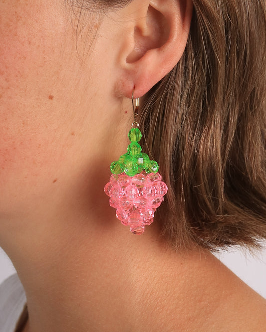 Pink Strawberry Earrings