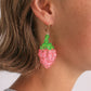 Pink Strawberry Earrings