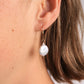 Coin Pearl Drop Earrings