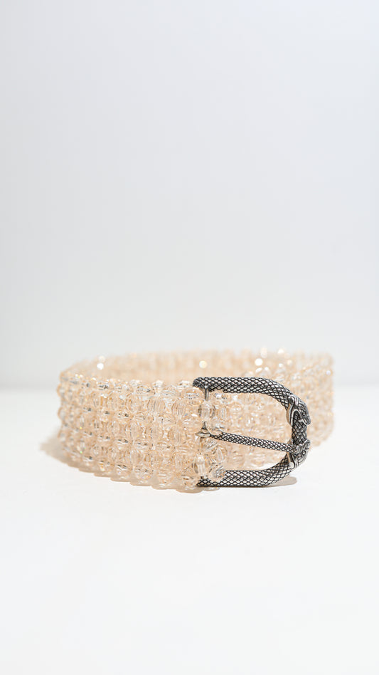 Beaded Belt - Champagne