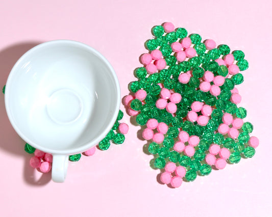 Beaded Coasters - Pasteque