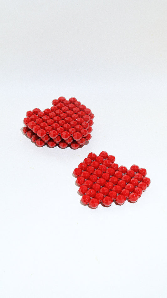 Heart Coasters - Cherry