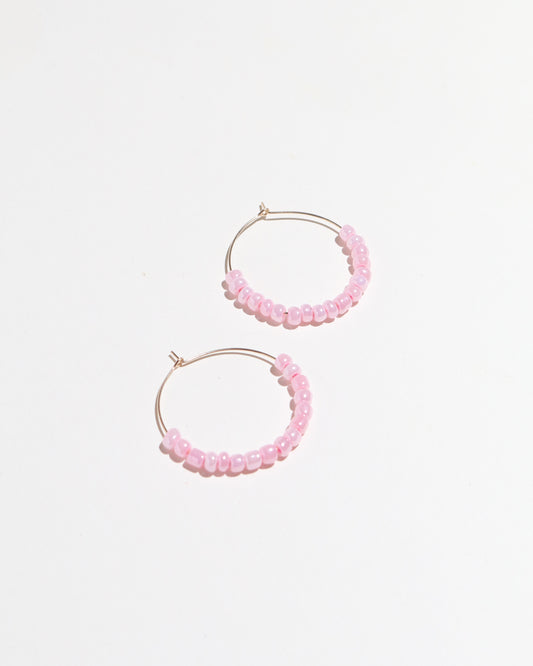 Pink Hoop Earrings