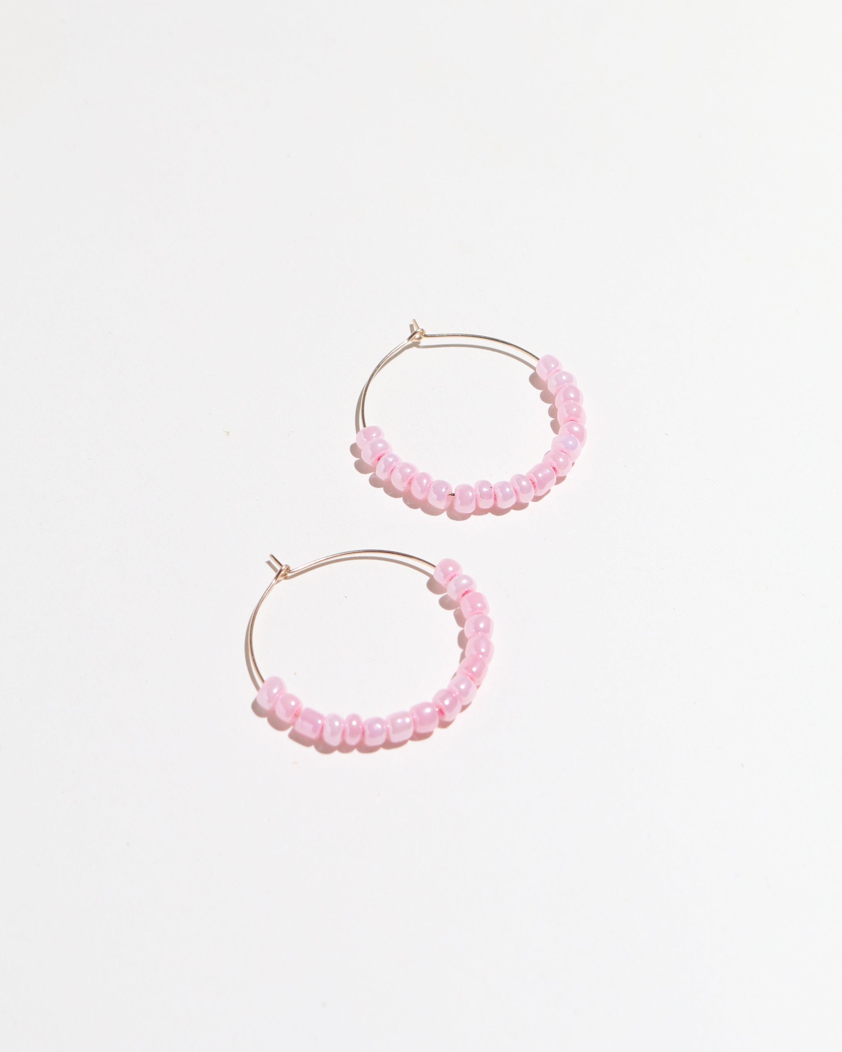 Pink Hoop Earrings
