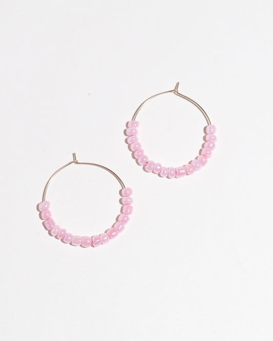 Pink Hoop Earrings