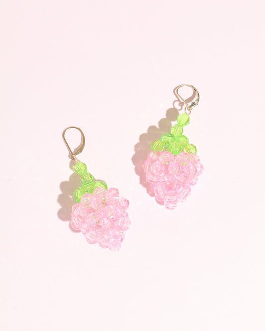 Pink Strawberry Earrings