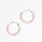 Pink 50/50 Hoop Earrings
