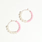 Pink 50/50 Hoop Earrings