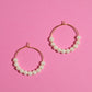Midi Pearl Hoop Earrings